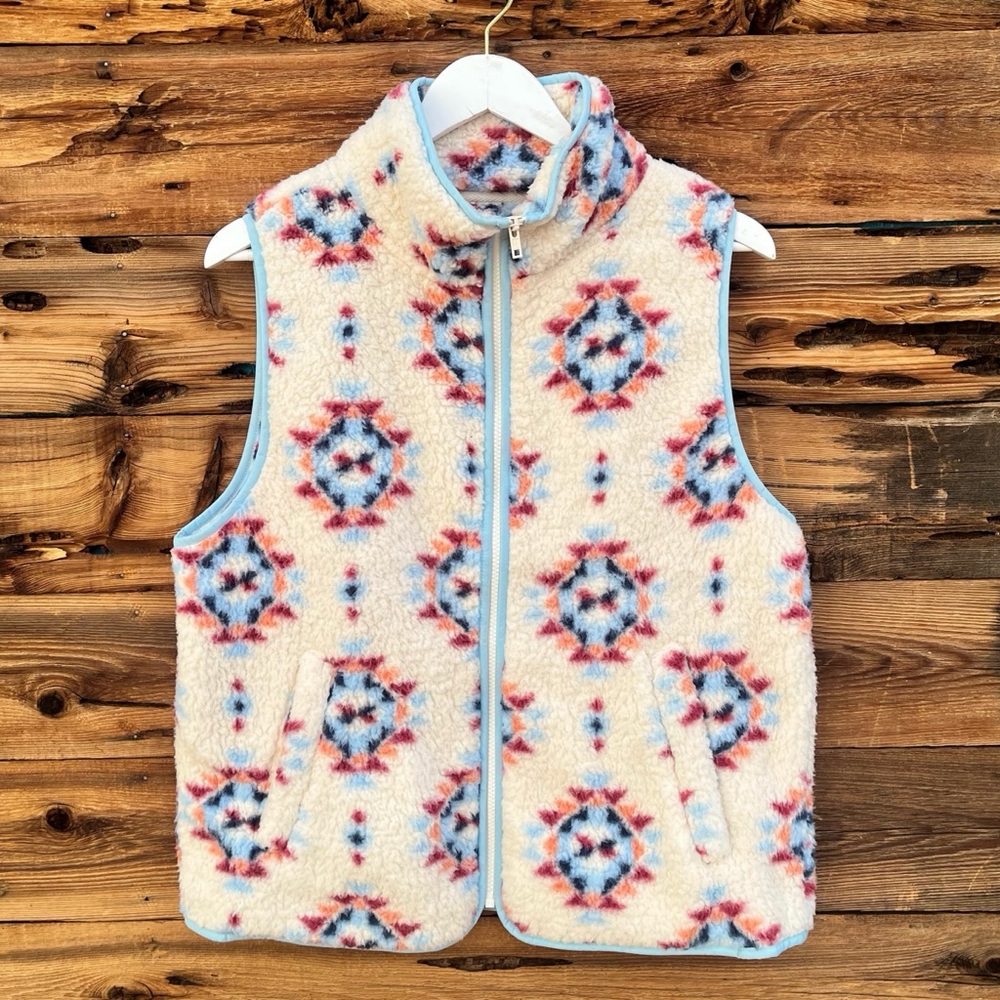 SO | Aztec Tribal Fleece Plush Vest XL